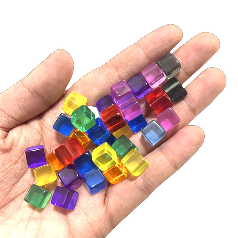 Board Game Illustration - 100pcs/set 8mm Clear Cube Dice Chess