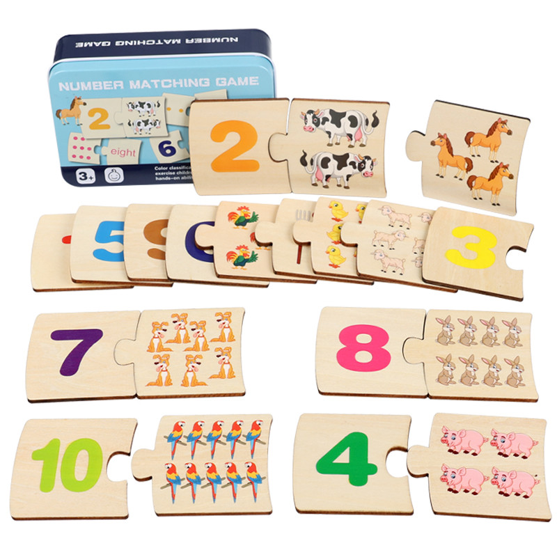 Board Game Box - Children Iron Box Number Enlightenment Paired