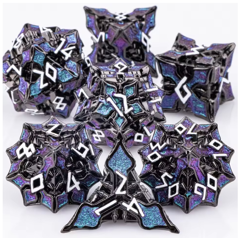 Board Game Dungeons And Dragons - 7pcs DND Metal Dice Set MTR