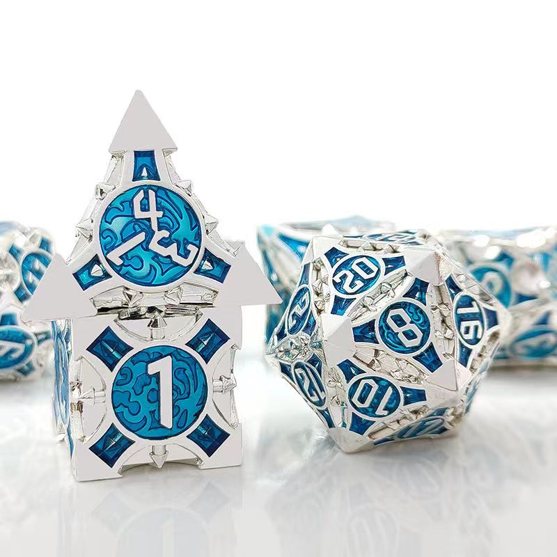 7 Pcs Cosplay D4-D20 DND Brass - Board Game Rpg review and price