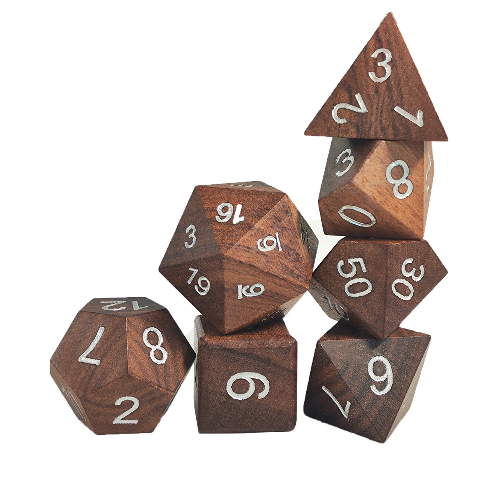 Wooden Dice Set for DND RPG Ga - Board Game Dungeons And Dragons review and price