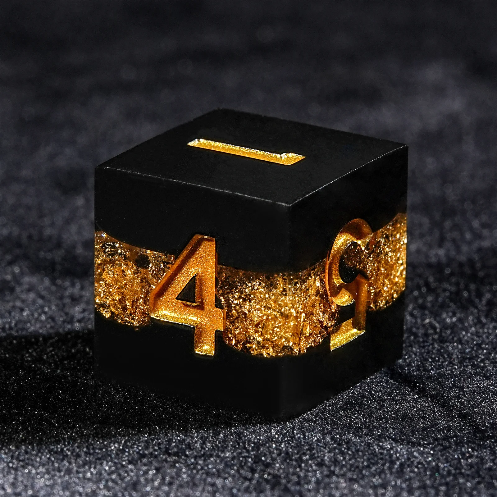 7pcs DND Dice Resin Black Gold - Board Game Dungeons And Dragons review and price