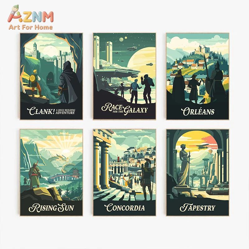AZNM Retro Board Game Art Canv - Board Game Vintage review and price