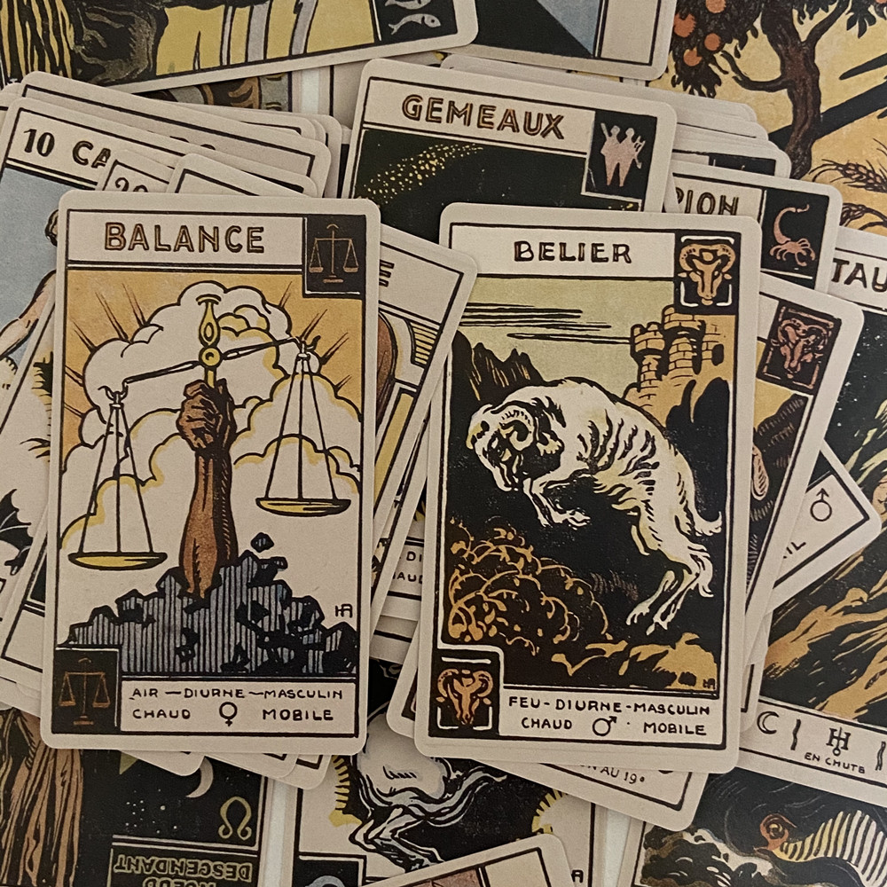 vintage zodiac oracle cards 48 - Board Game Vintage review and price