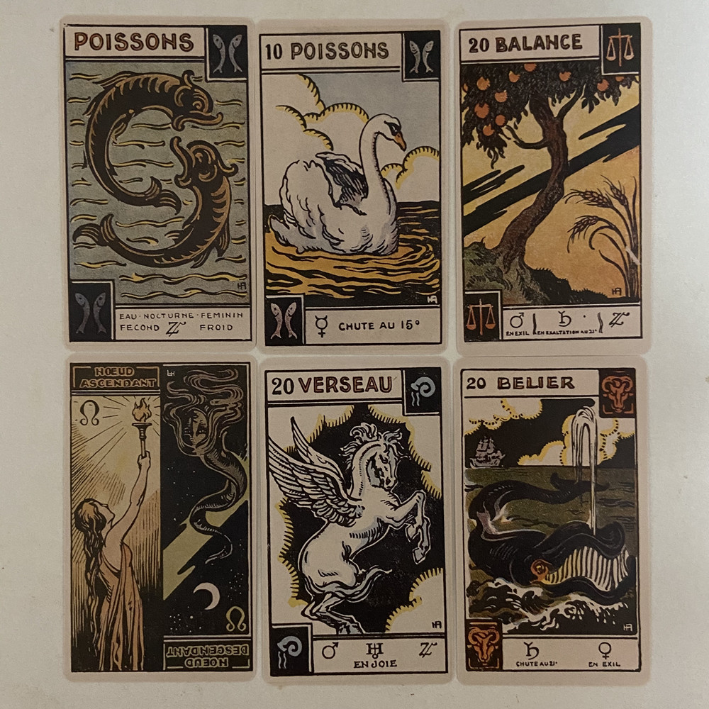 vintage zodiac oracle cards 48 - Board Game Vintage review and price