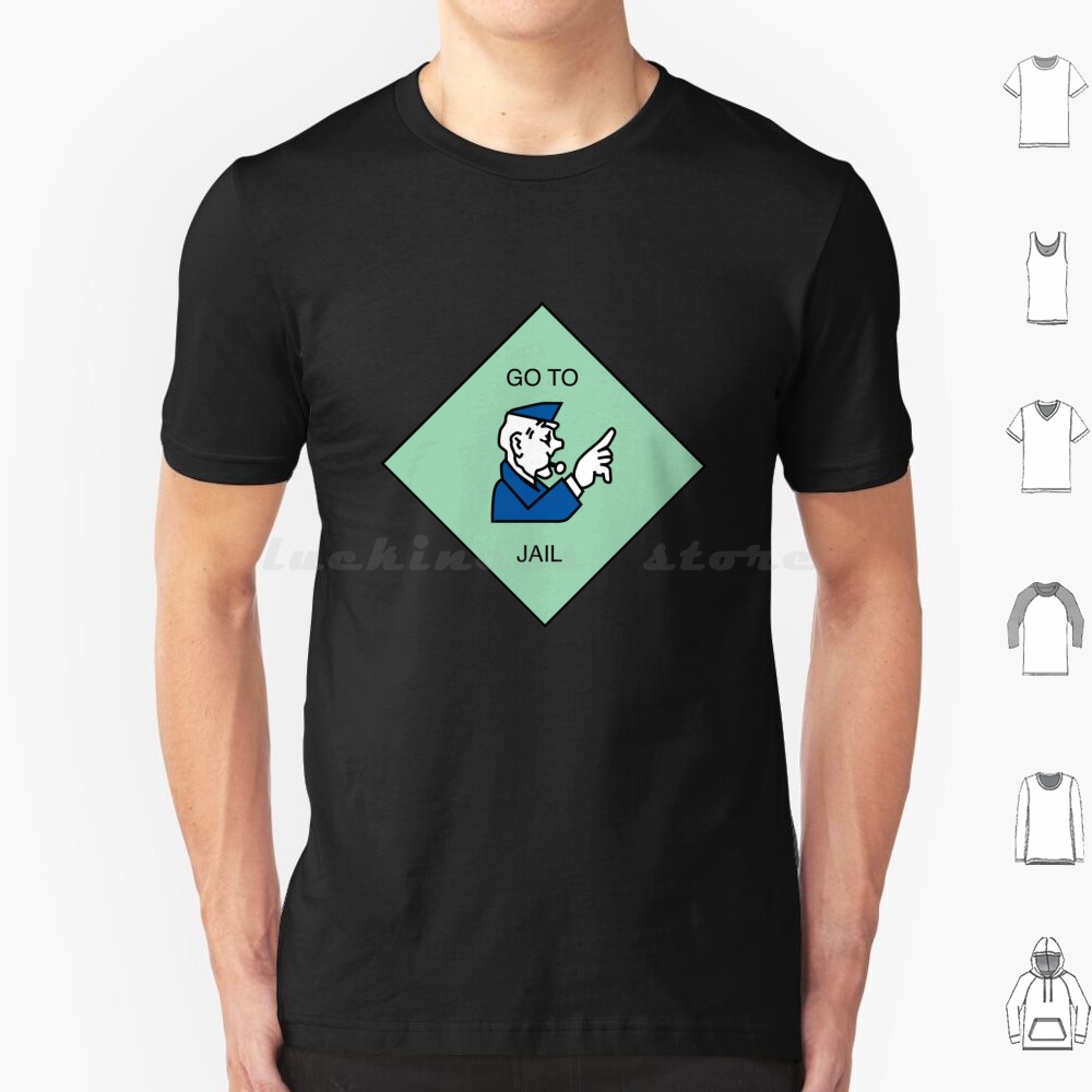 Go To Jail-T Shirt Cotton Men  - Board Game Vintage review and price