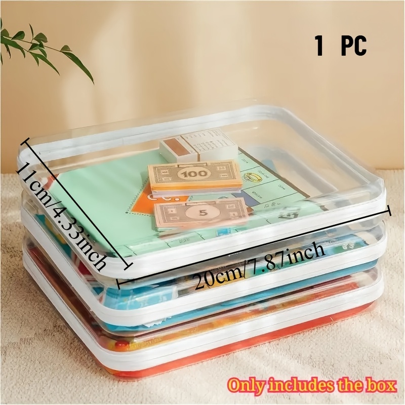 1pc Large Clear Hard Shell Sto - Board Game Box review and price