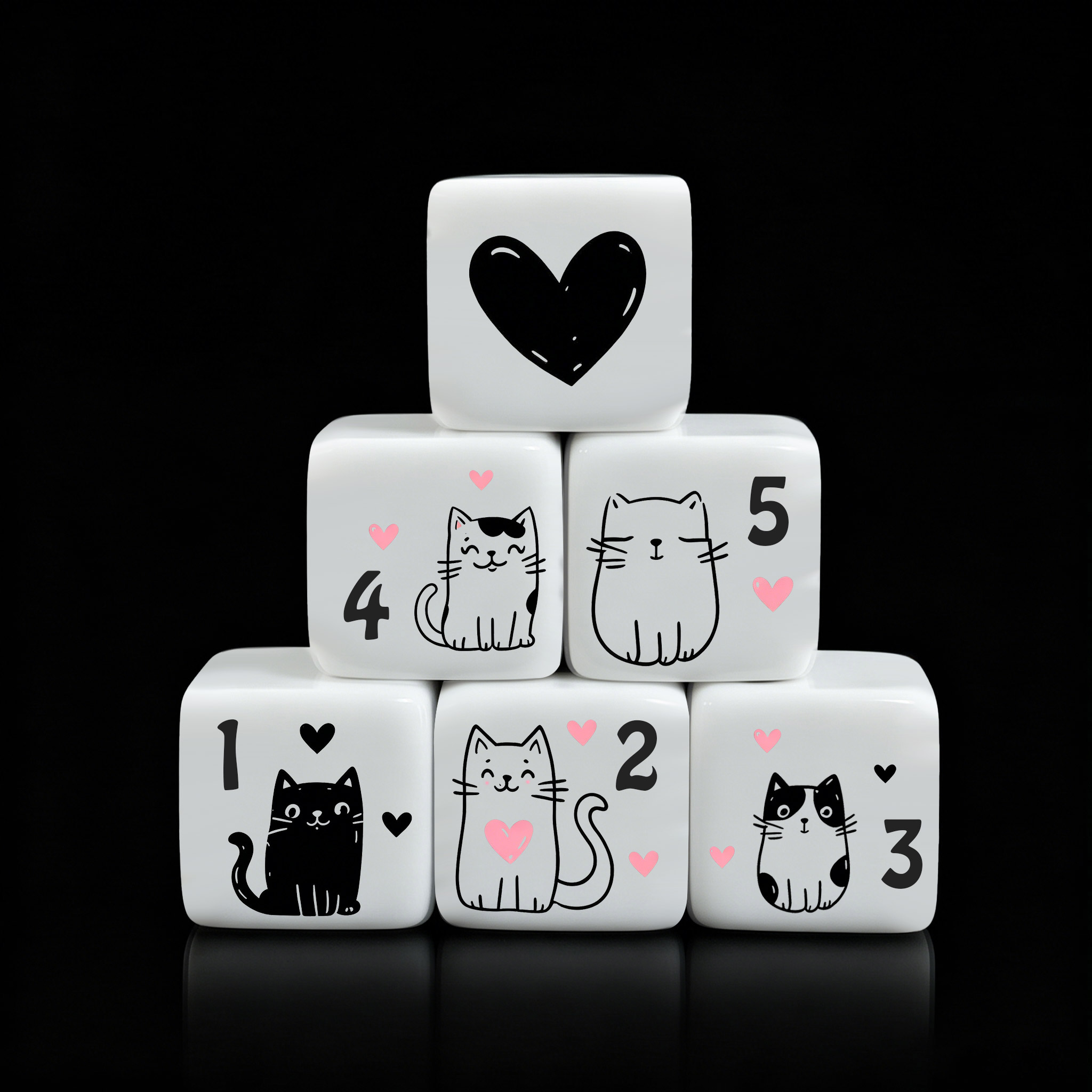 12Pcs/Set 16mm Cute Cat Dice,  - Board Game Rpg review and price