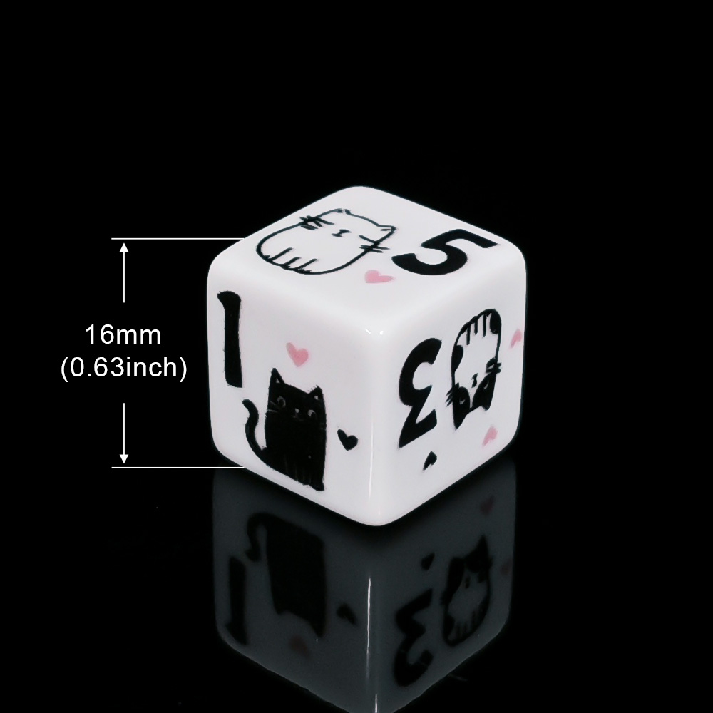 12Pcs/Set 16mm Cute Cat Dice,  - Board Game Rpg review and price