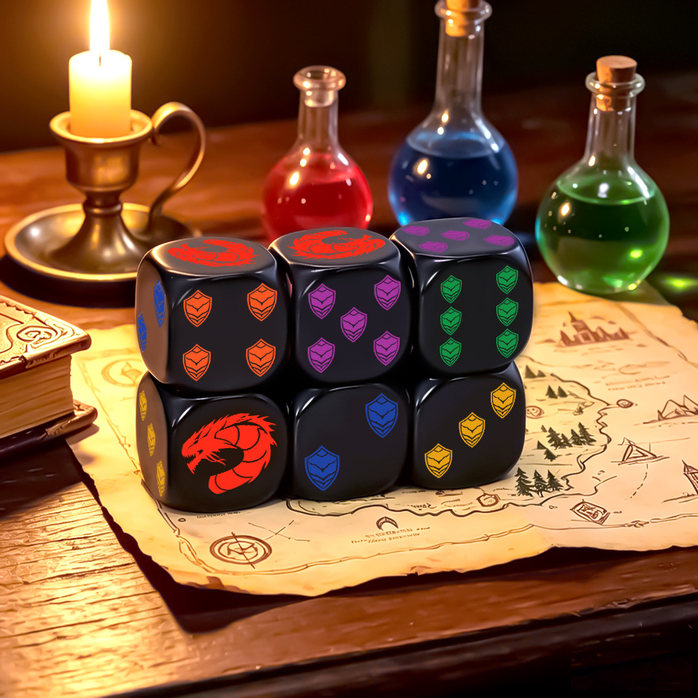 6Pcs Dragon Shield Crest Polyh - Board Game Rpg review and price