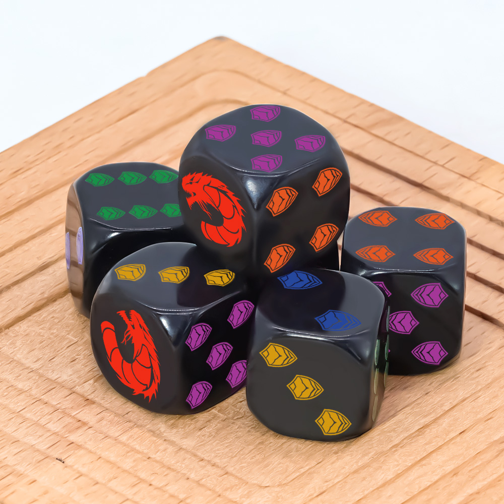 6Pcs Dragon Shield Crest Polyh - Board Game Rpg review and price