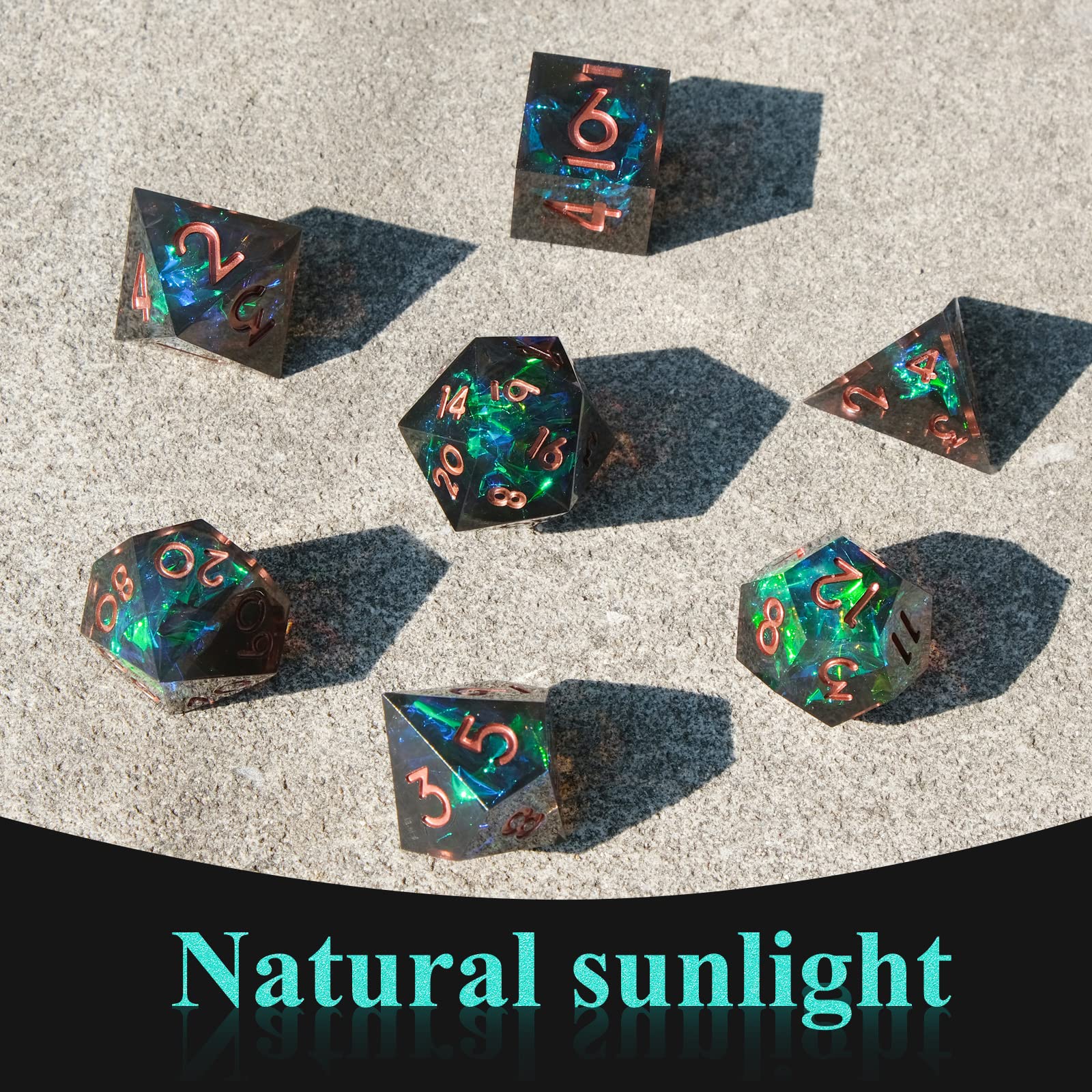 Resin Sharp Edge DND Dice Set  - Board Game Dungeons And Dragons review and price
