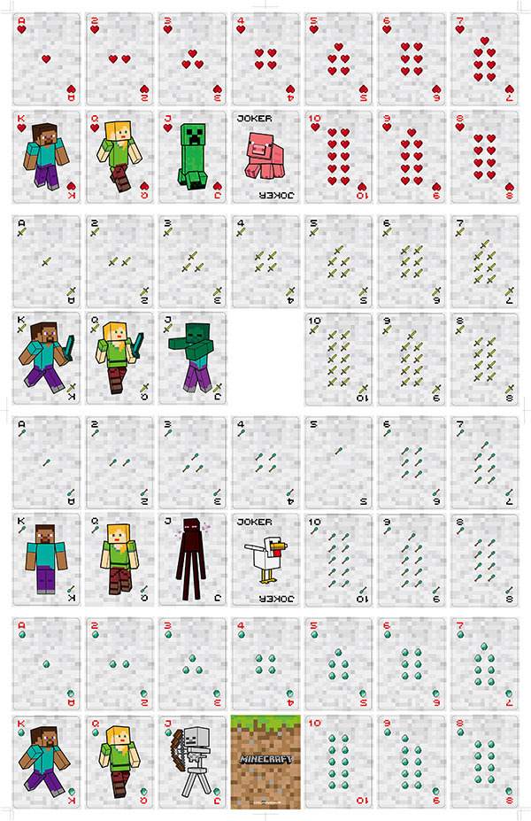 New Minecraft games, poker car - Board Game Card review and price