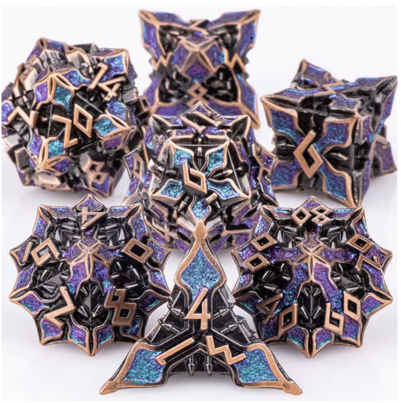 7pcs DND Metal Dice Set MTR Po - Board Game Dungeons And Dragons review and price