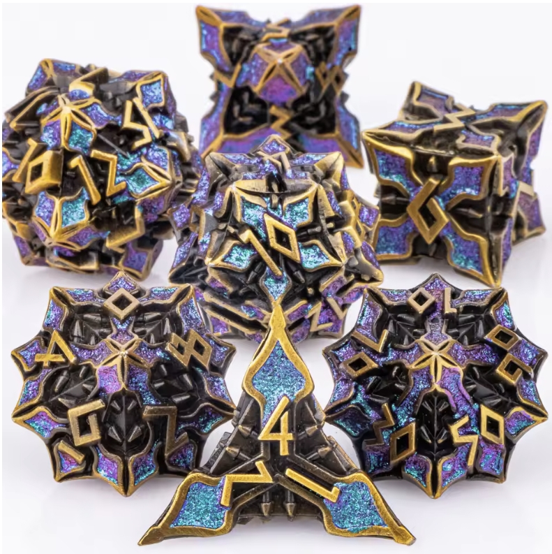 7pcs DND Metal Dice Set MTR Po - Board Game Dungeons And Dragons review and price
