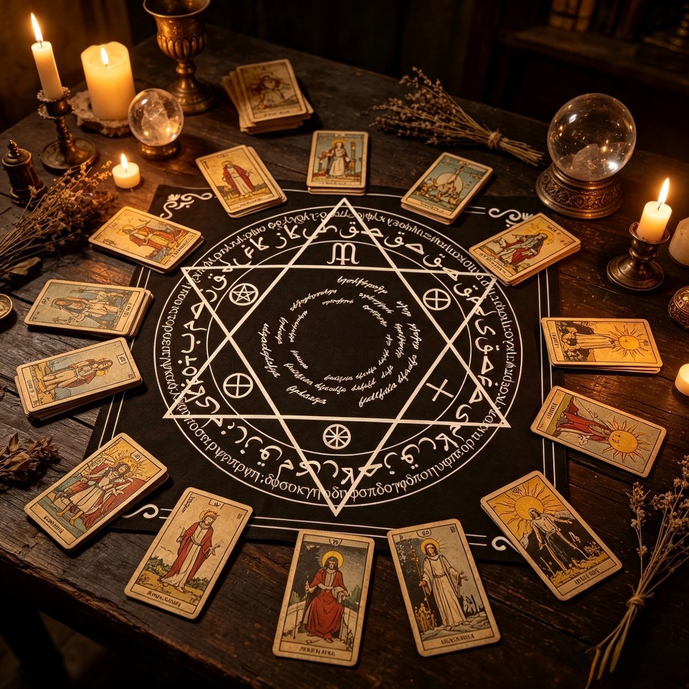 49cm Square Tarot Table Cloth, - Board Game Vintage review and price